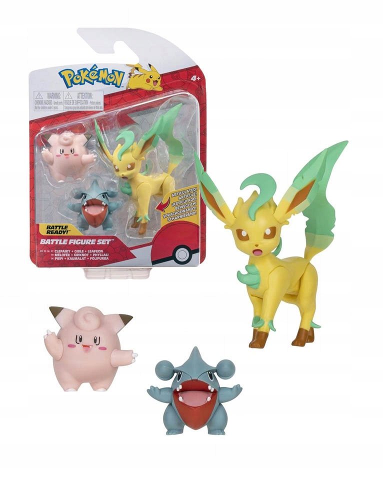 Figurki Pokemon Battle Clefairy Gible Leafeon JAZWARES Sklep EMPIK