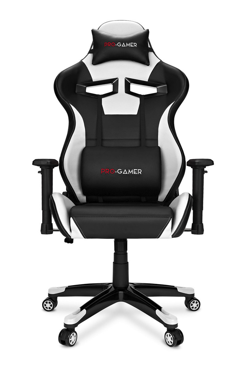 Fotel gamingowy PRO GAMER Aguri czarno biały 136x70x71 cm PRO GAMER