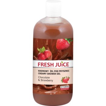 Fresh Juice, kremowy żel pod prysznic Czekolada i Truskawka, 500 ml - Fresh Juice