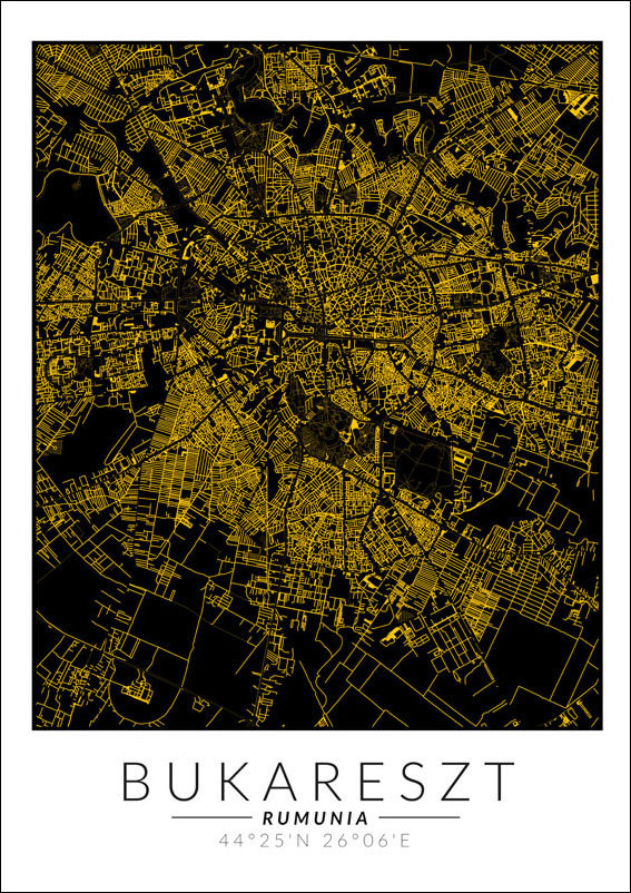 Galeria Plakatu Plakat Bukareszt Z Ota Mapa X Cm Galeria