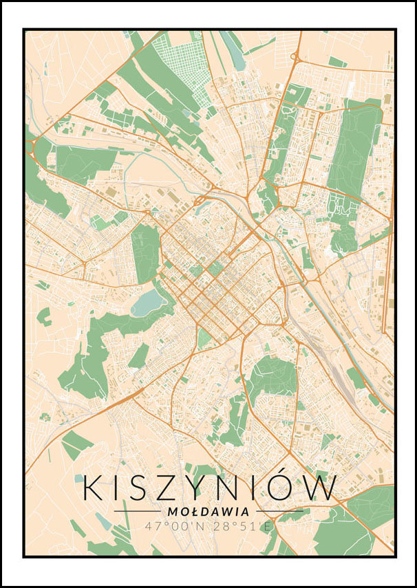 Galeria Plakatu Plakat Kiszyniow Mapa Kolorowa X Cm Galeria