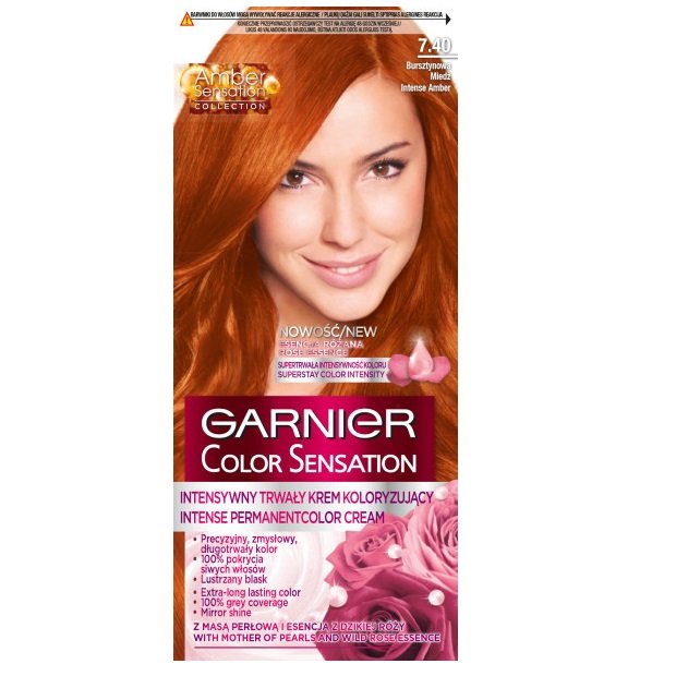 Garnier Color Sensation Krem koloryzujący do włosów 7 40 Bursztynowa