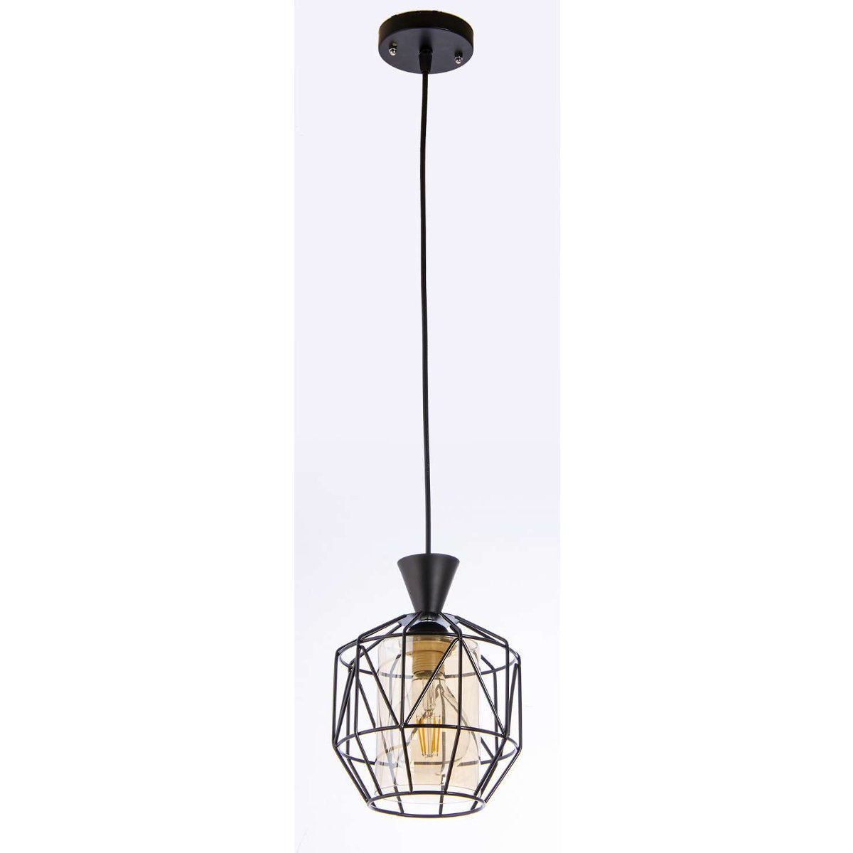 Geometryczna Lampa Wisz Ca Ven W Bk Metalowa Oprawa Druciana