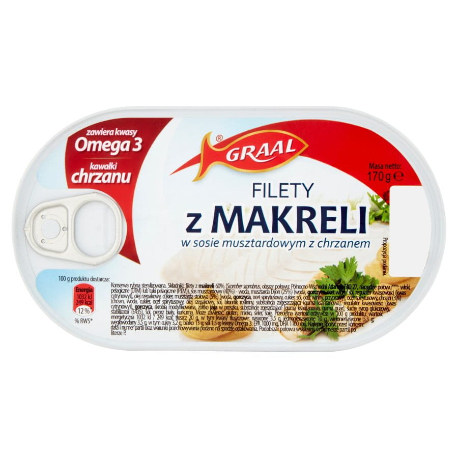 Graal Filet Z Makreli W Sosie Musztardowo Chrzanowym 170G TEMAR