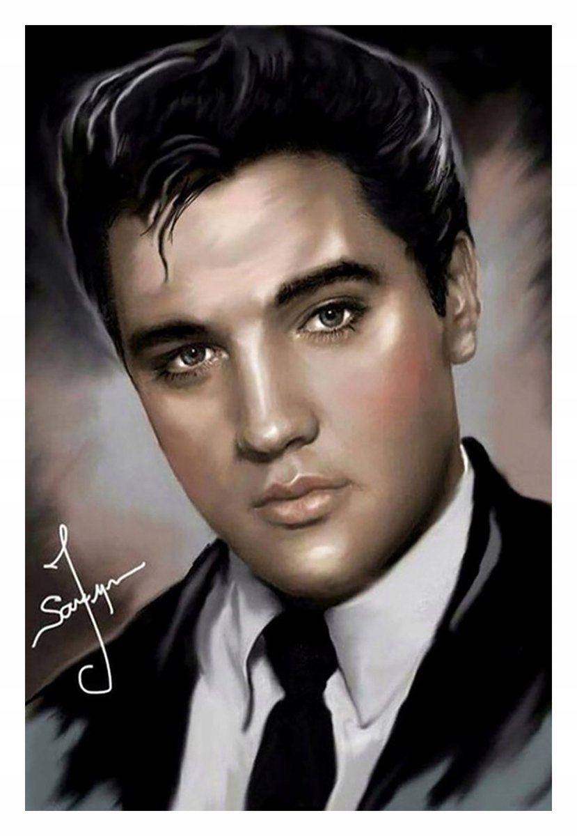 Haft Diamentowy Mozaika Diamentowa Zestaw Xxl 5d Dla Dzieci 30 40 Elvis