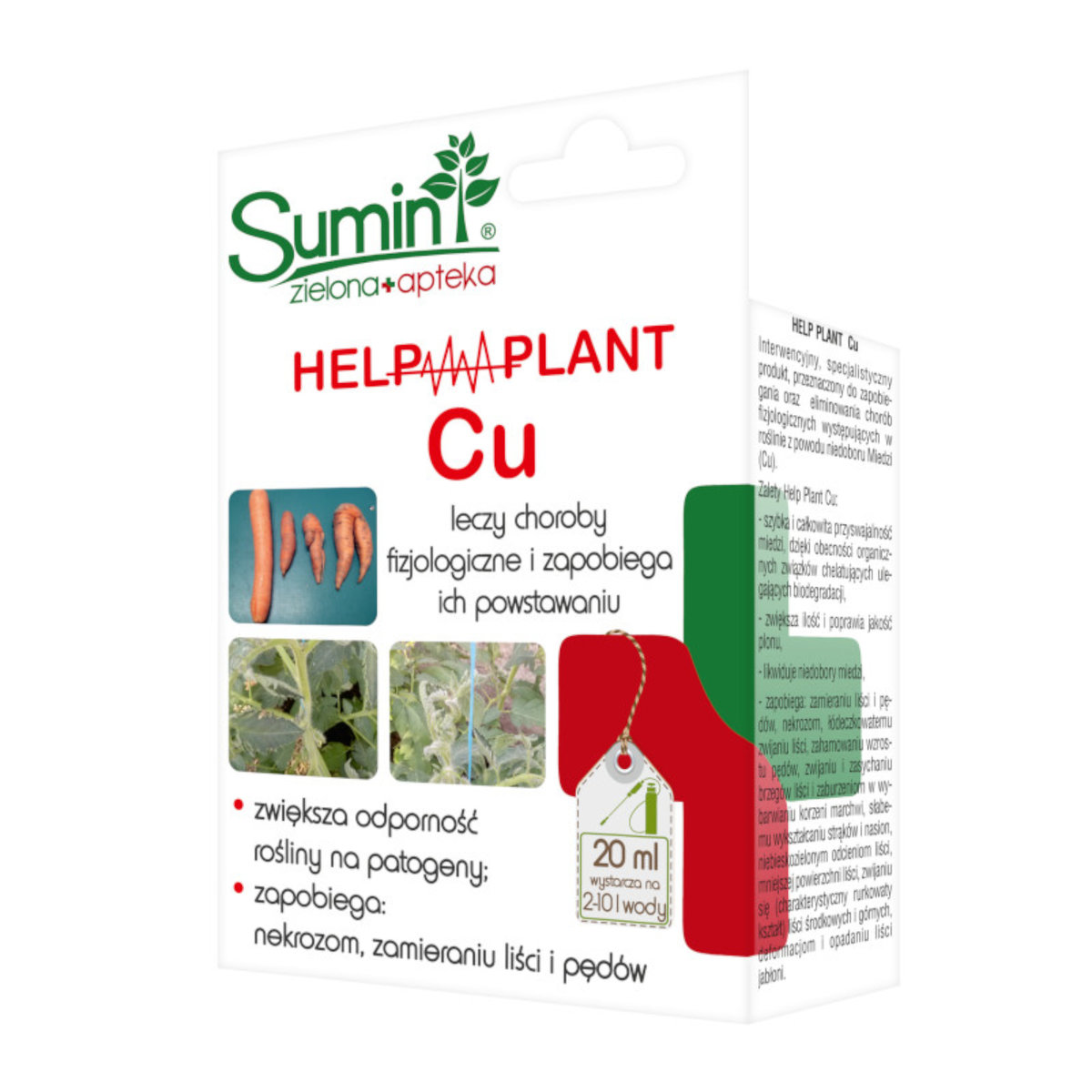 HELP PLANT Cu 20 ML SUMIN na chorby fizjologiczne niedobór Miedzi