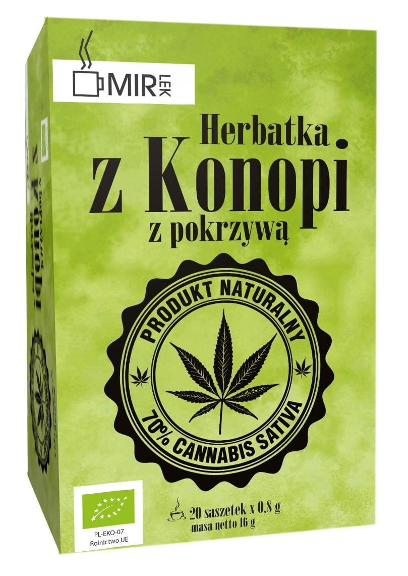 Herbatka ziołowa bio MIR LEK Konopia z pokrzywą 20x0 8 g MIR LEK