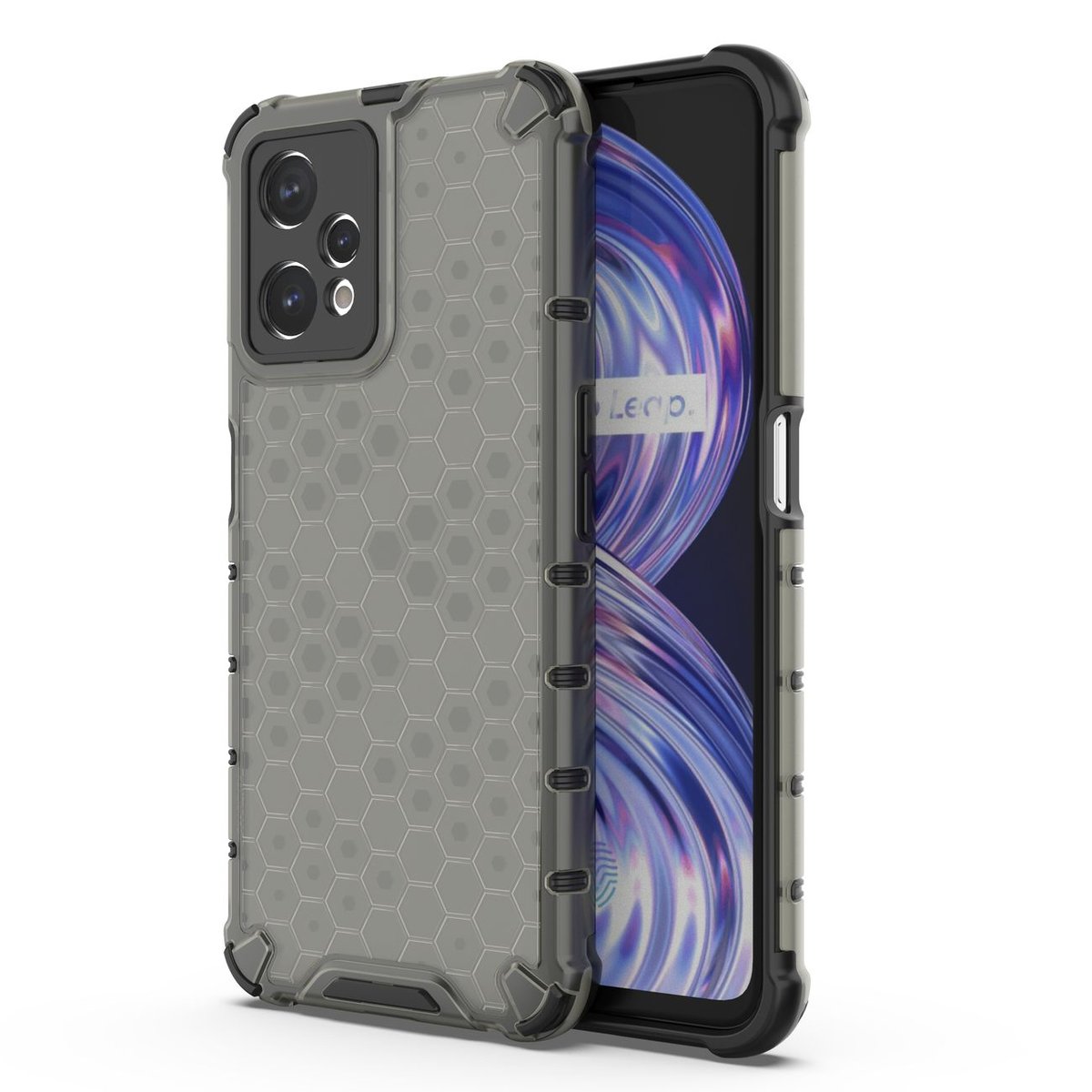 Honeycomb Etui Pancerny Pokrowiec Z Żelową Ramką Realme 9 Pro Czarny