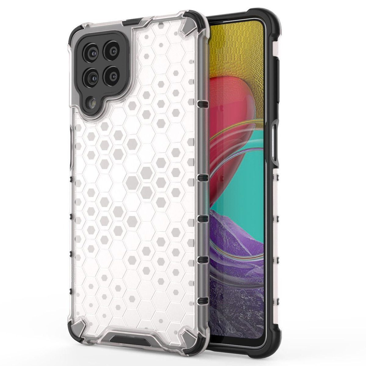 Honeycomb Etui Pancerny Pokrowiec Z Żelową Ramką Samsung Galaxy M53 5G