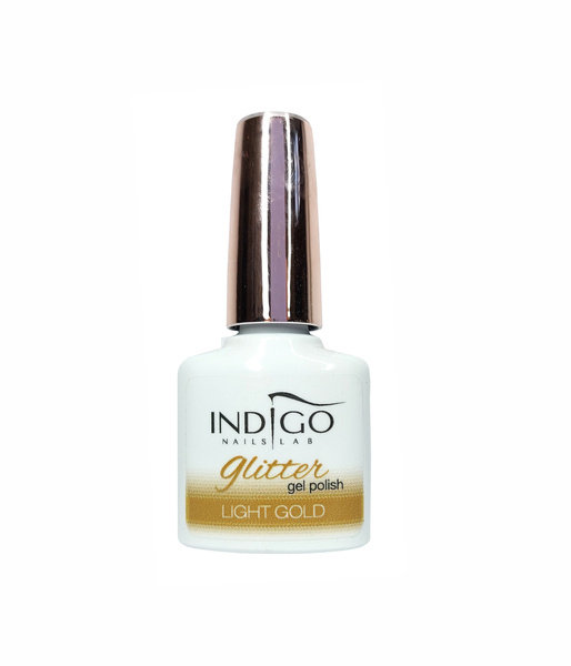 Indigo Lakier Hybrydowy Light Gold Glitter 7ml Sklep EMPIK