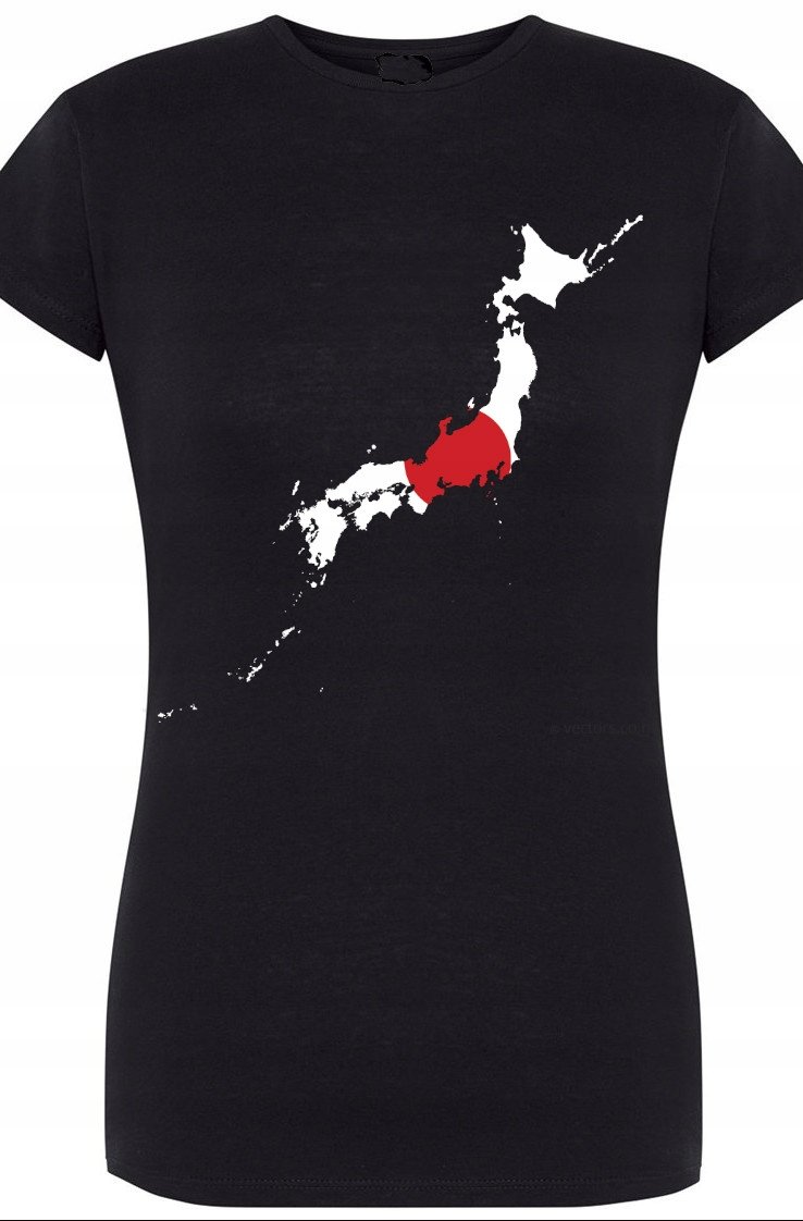 Japonia Damski T Shirt Modny Flaga Nadruk Rozm S Inna Marka Moda