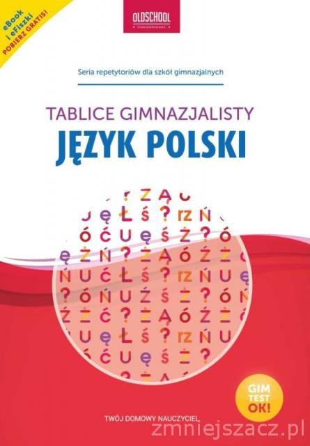 Język polski Tablice gimnazjalisty Opracowanie zbiorowe Książka w