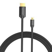 Kabel HDMI D męski do HDMI A męski 4K HD 2m Vention AGIBH czarny