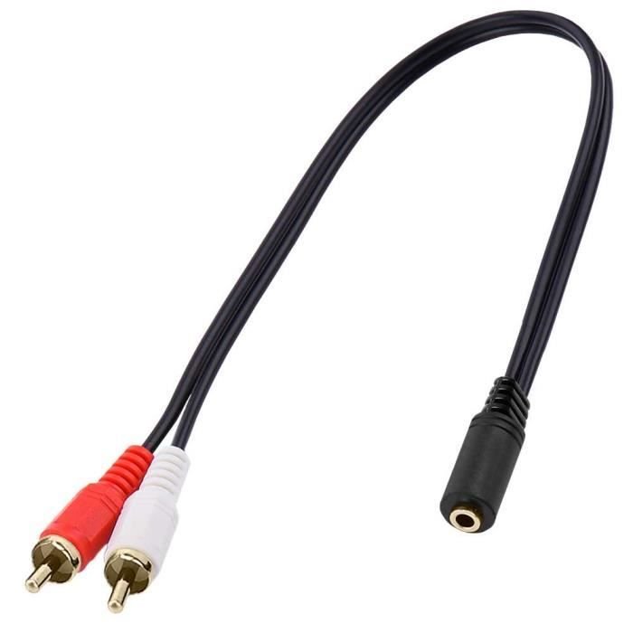 Kabel OCIODUAL RCA przewód audio stereo 3 5 mm wtyk mini jack żeński na