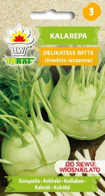 Kalarepa DELIKATESS WITTE biała śr wczesna Brassica oleracea L var