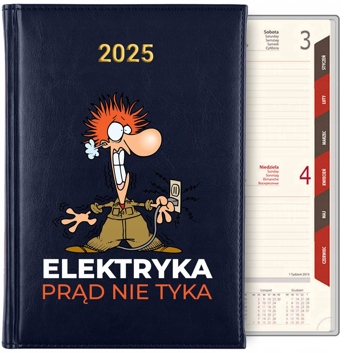 Kalendarz Terminarz Granat Notes Dzienny A Prezent Dla Elektryka