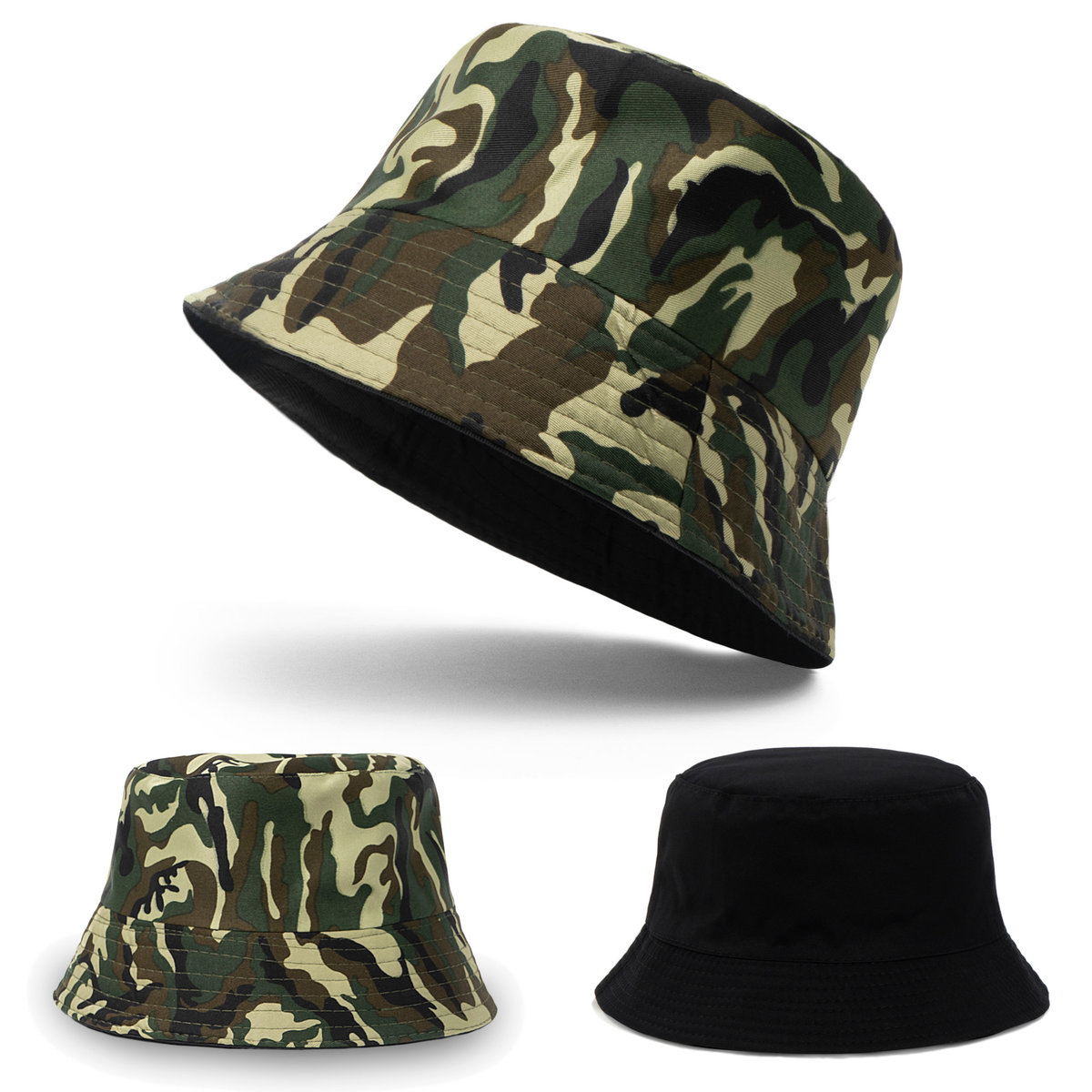 Kapelusz Czapka Rybacka Bucket Hat Dwustronny W Czap Ryb Mor Zie