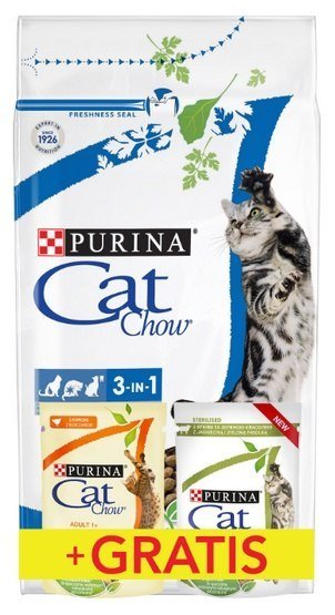 Karma Sucha Dla Kota PURINA Cat Chow 3in1 Indyk 1 5 Kg Saszetki