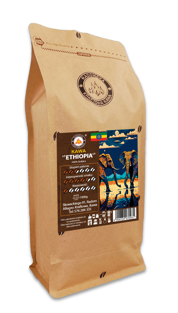 Kawa Mielona Etiopia Djimmach G Arabica Radomska Kraftowa