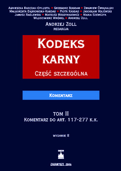 Kodeks Karny Część Szczególna Komentarz Tom 2 Zoll Andrzej