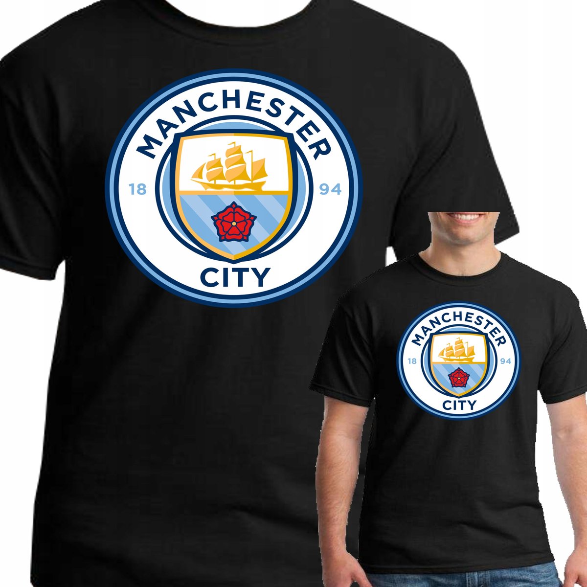 Koszulka Manchester City Prezent S 0163 Czarna Inna Marka Moda