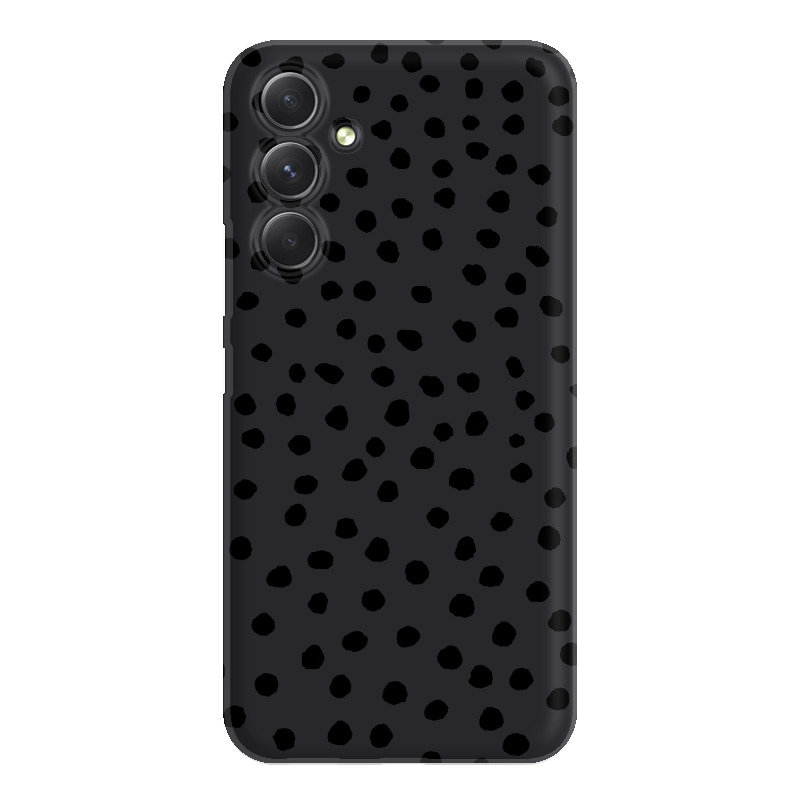 Kropki Boho Galaxy A55 5G Etui Matowe Czarne TIF 04E PieceofCase