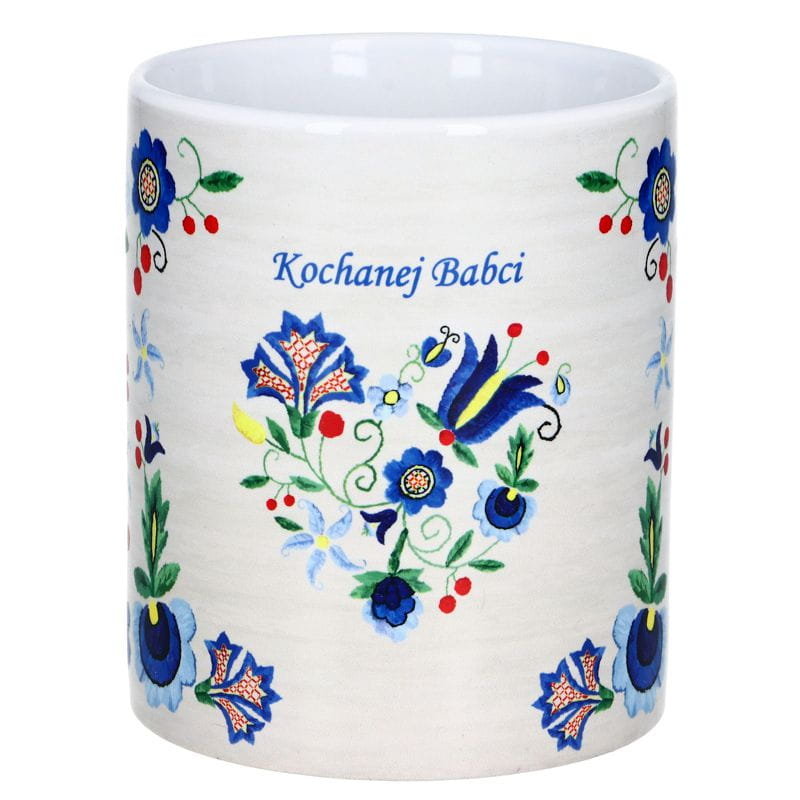 Kubek Ceramiczny Folk Dla Babci Wzory Kaszubskie 300 Ml Czec Czec