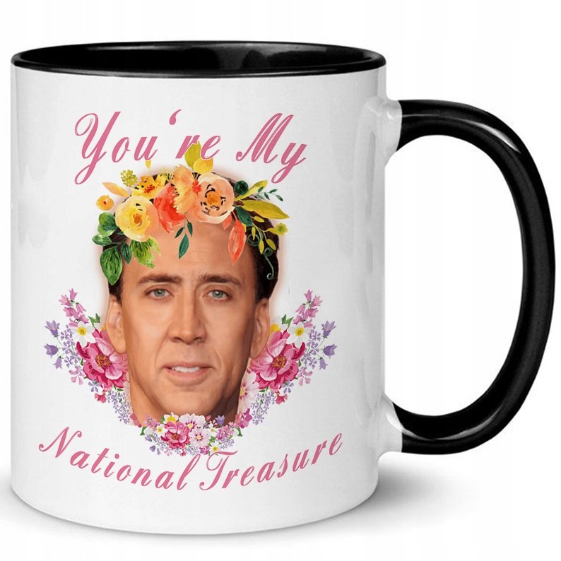 Kubek ceramiczny NICOLAS CAGE WZORY 330 ml biały Inna marka