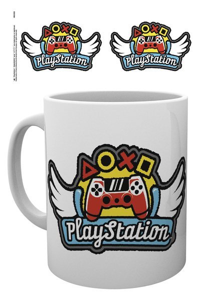 Kubek ceramiczny PlayStation ze skrzydełkami PlayStation 300 ml GB