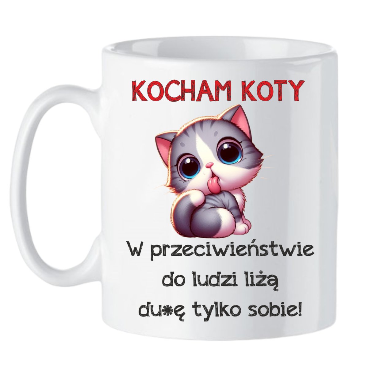 Kubek ceramiczny Prezent Upominek Kocham Koty Śmieszny Inna marka