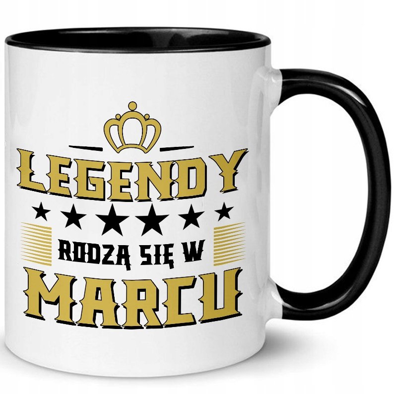 Kubek ceramiczny Prezent Urodziny LEGENDY rodzą się w MARCU 330ml