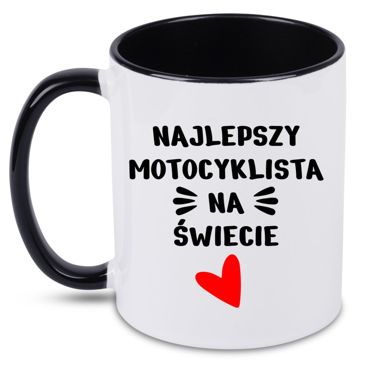 Kubek czarny prezent dla motocyklisty motocyklista imię 2 Inna