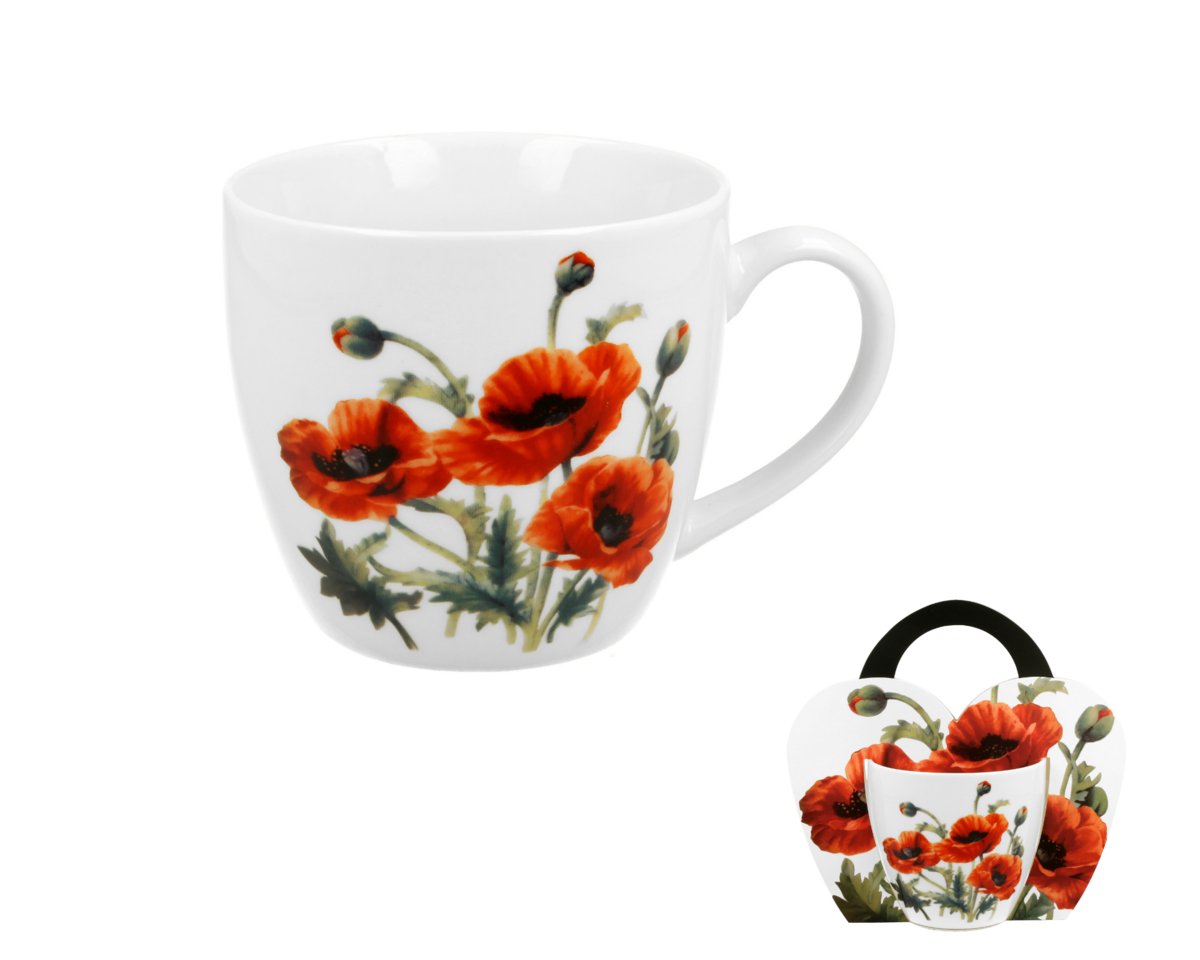 Kubek Do Kawy I Herbaty Porcelanowy Duo W Koszyczku Classic Poppies