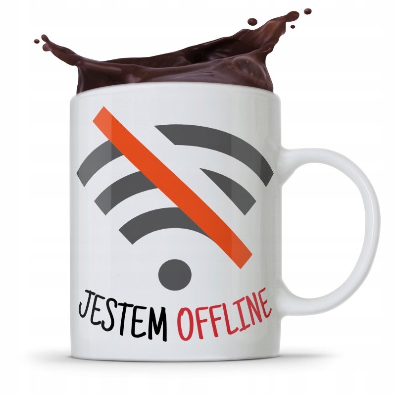 Kubek Informatyka Programisty Jestem Offline Z Nadrukiem Ze Zdj Ciem