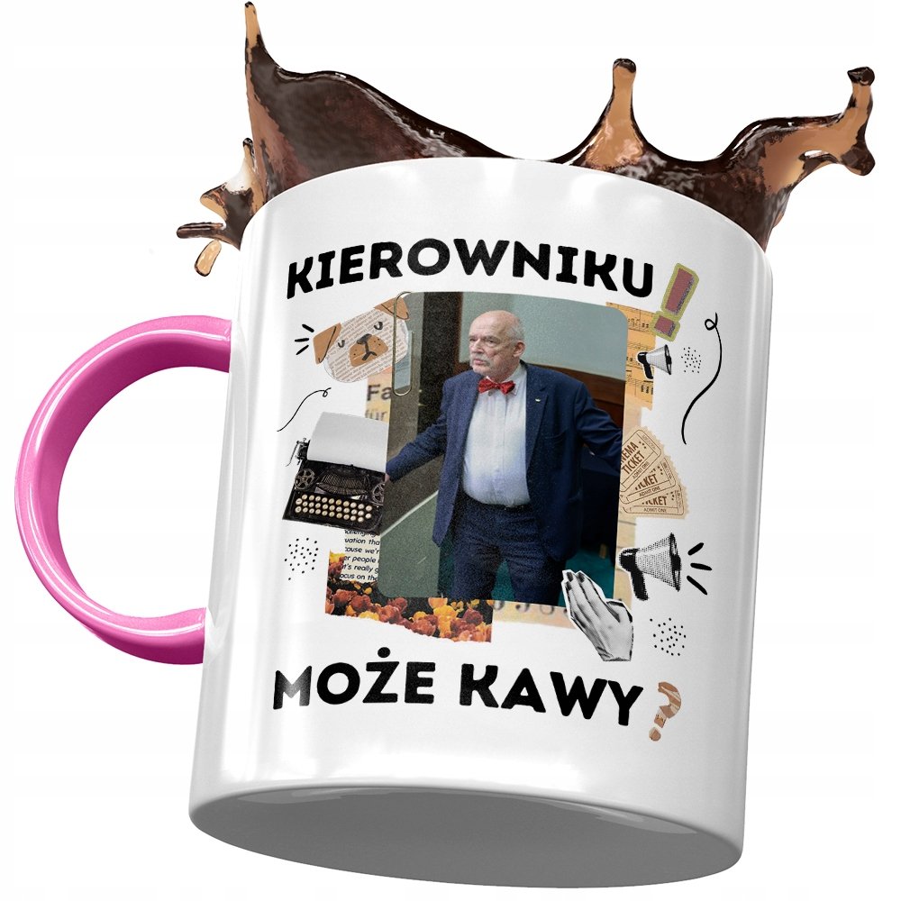 Kubek R Owy Janusz Korwin Mikke Na Prezent Z Nadrukiem Ze Zdj Ciem