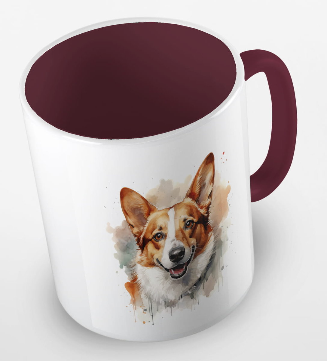 Kubek z grafiką psa rasy corgi różne kolory pojemność 330 ml Inna