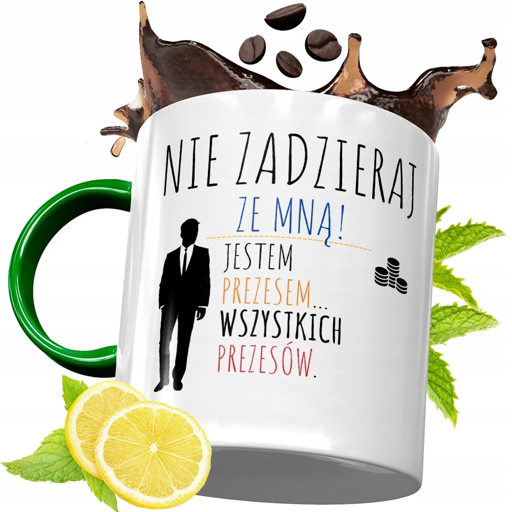 KUBEK ZIELONY DLA PREZESA NA URODZINY PREZENT PoliDraw Sklep EMPIK