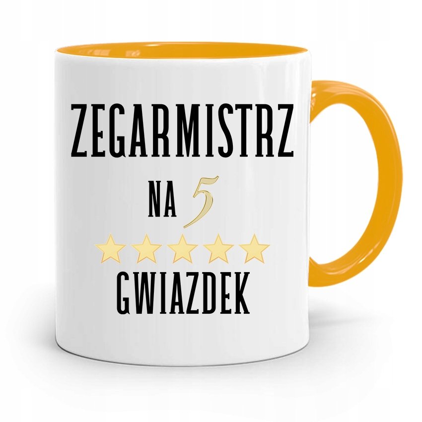 Kubek Ty Dla Zegarmistrza Na Pi Gwiazdek Z Nadrukiem Ze Zdj Ciem