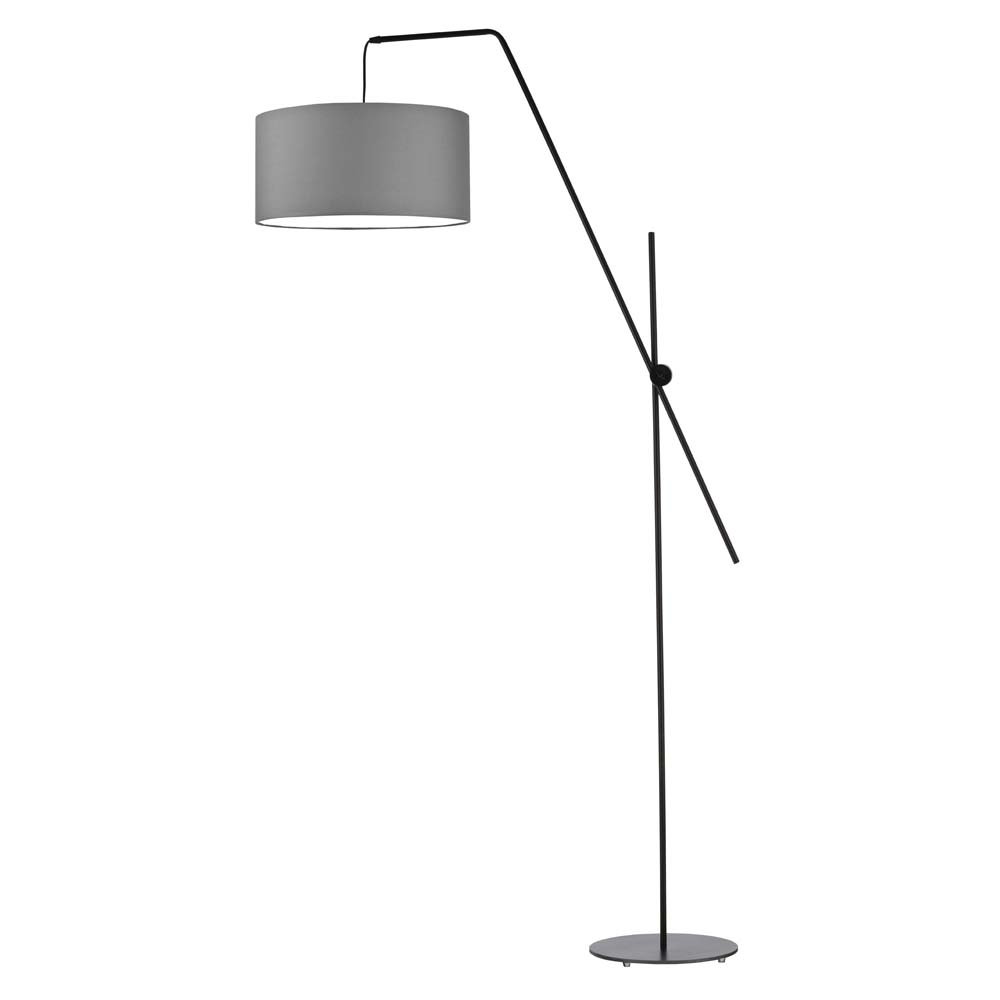 Lampa podłogowa LYSNE Bilbao 60 W E27 stalowa czarna 176x90 cm