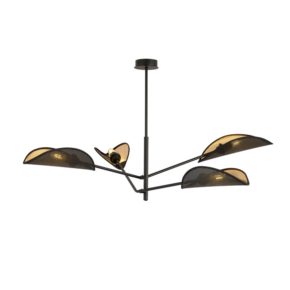 Lampa Sufitowa Emibig 4Xe14 40W Vene 4 Black Gold 1158 4 EMIBIG