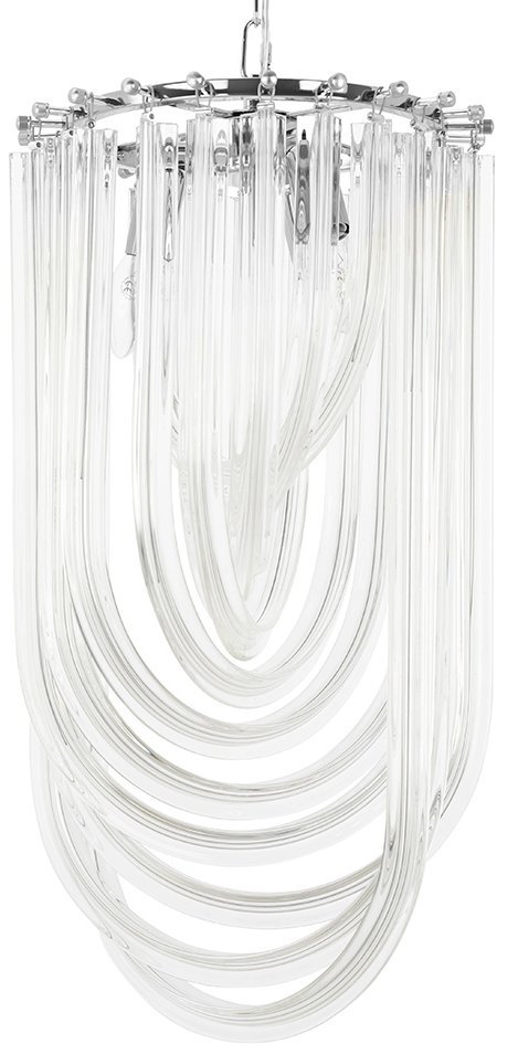 Lampa wisząca glamour Murano JD9607 L chrom przezroczysta King Home