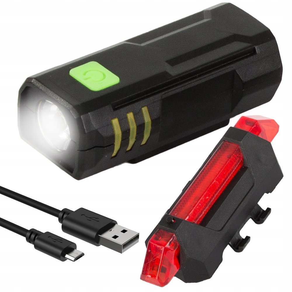 Lampka Rowerowa Led Zestaw Ty Prz D Usb Na Rower Verk Group Sport