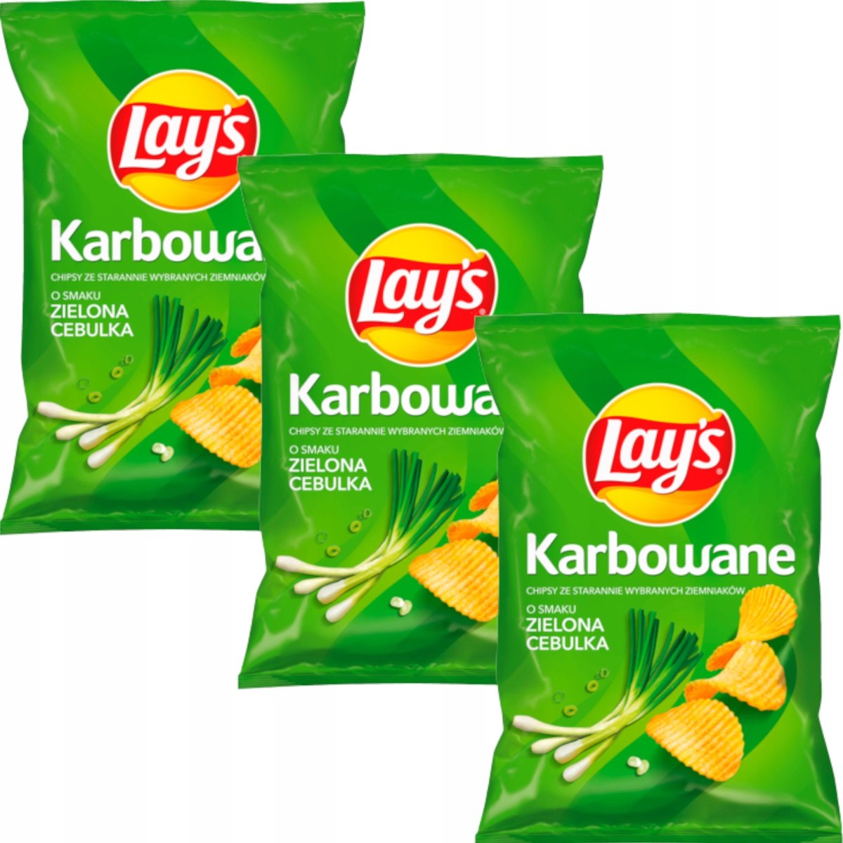 Lay S Lays Karbowane Zielona Cebulka Chipsy X G Lay S Sklep