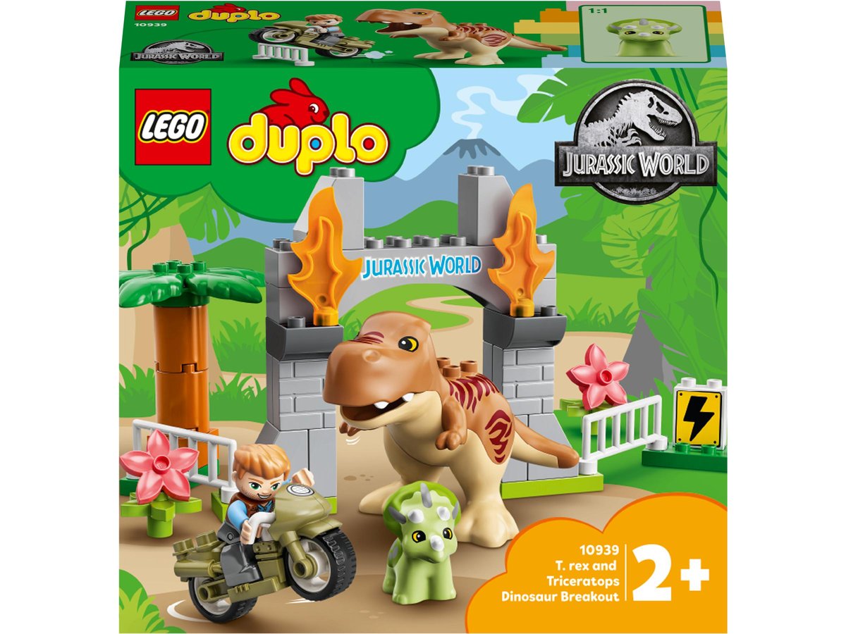 Lego Duplo Klocki Jurassic World Ucieczka Tyranozaura I Triceratopsa