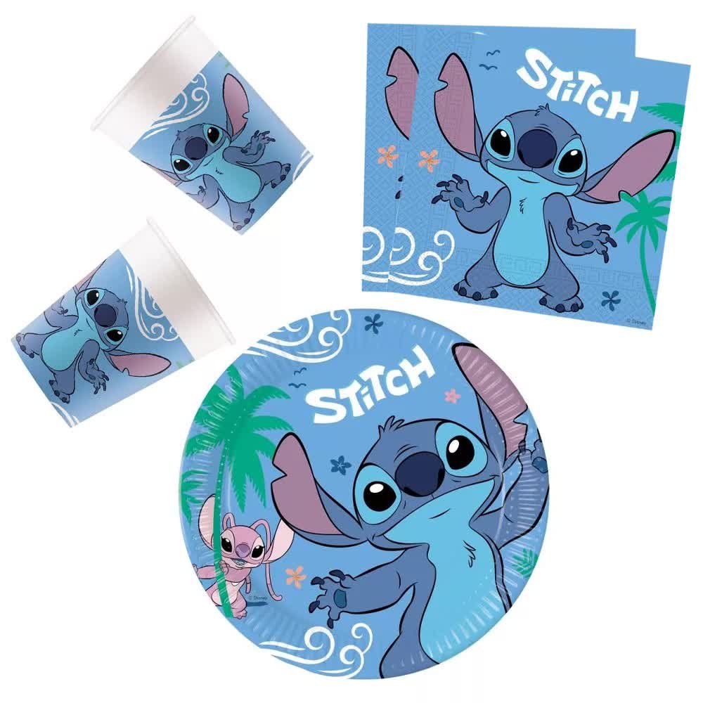 Lilo i Stitch Zestaw PARTY URODZINOWY Zastawa Stołowa Papierowa Stor