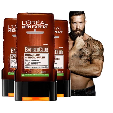 Loreal Men Barber Club Żel pod prysznic 3x300ml Sklep EMPIK