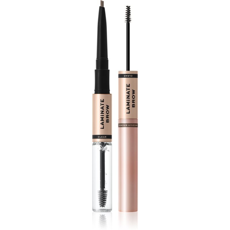 Makeup Revolution Laminate Brow kredka i żel do brwi odcień Medium