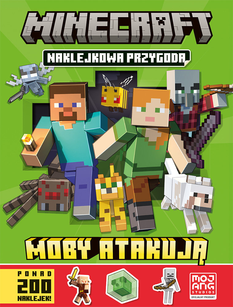 Minecraft Naklejkowa przygoda Moby atakują Opracowanie zbiorowe