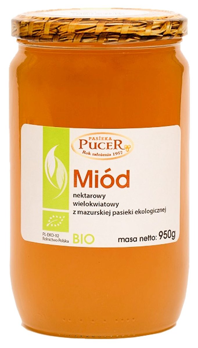 MIÓD NEKTAROWY WIELOKWIATOWY BIO 950 g PASIEKA PUCER PASIEKA PUCER