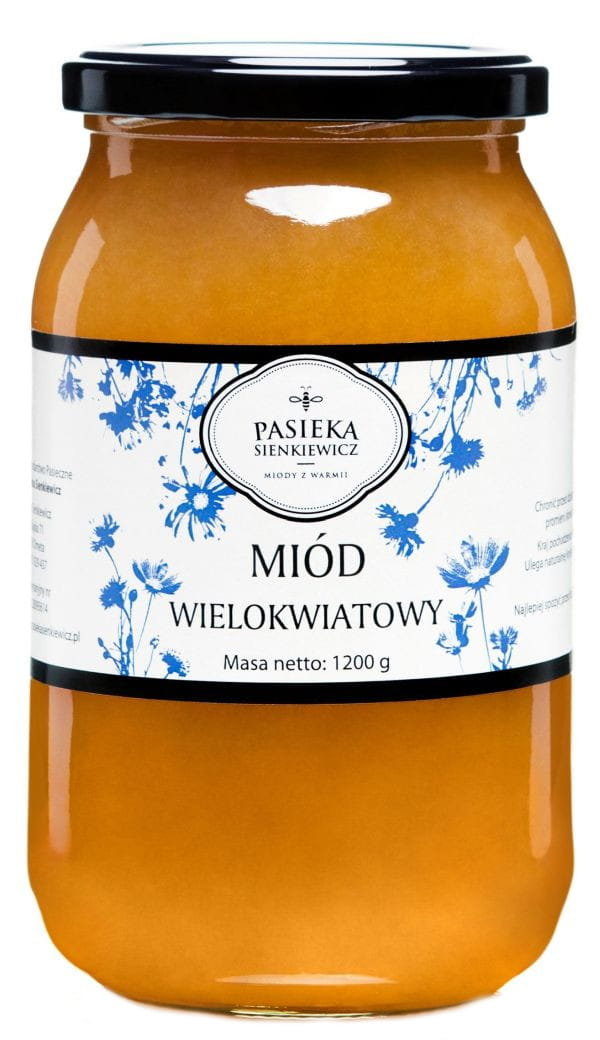 Miód Wielokwiatowy 900ml 1200g PASIEKA SIENKIEWICZ Sklep EMPIK